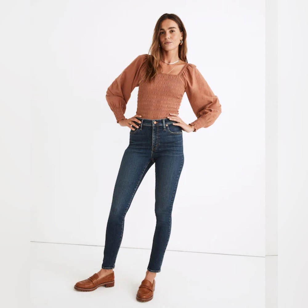 Madewell Tall 9" Mid-Rise Skinny Jeans in Skillman Wash 30T